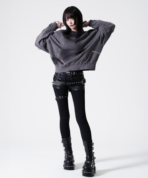 REFLEM(レフレム)の「『REFLEM/レフレム』メッシュ切替プルオーバースウェット(スウェット・レディース・ブラック/グレー・FREE)」の21枚目の写真