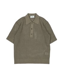 DGRE（ディグレ）の「rope short-sleeved cotton knit olive（ニット/セーター）」