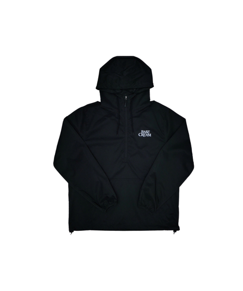 REFLECTIVE LOGO HALF-ZIP ANORAK JACKET_BLACK
