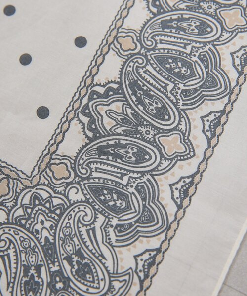 GALLARDAGALANTE（ガリャルダガランテ）の「ペイズリードットスカーフ（バンダナ/スカーフ・レディース・ブラウン/レモンイエロー/オフホワイト・FREE）」の6枚目の写真