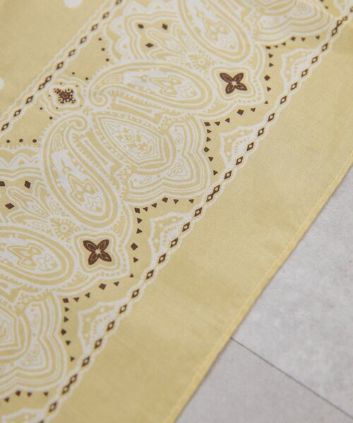 GALLARDAGALANTE（ガリャルダガランテ）の「ペイズリードットスカーフ（バンダナ/スカーフ・レディース・ブラウン/レモンイエロー/オフホワイト・FREE）」の14枚目の写真