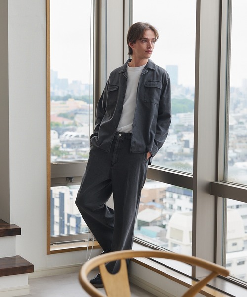 MAISON CLUB(メゾンクラブ)の「【MAISON CLUB】Denim Shirt KKP / デニムシャツ(シャツ/ブラウス・メンズ・ブラック/ネイビー・L/M)」の13枚目の写真
