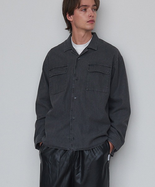 MAISON CLUB(メゾンクラブ)の「【MAISON CLUB】Denim Shirt KKP / デニムシャツ(シャツ/ブラウス・メンズ・ブラック/ネイビー・L/M)」の17枚目の写真