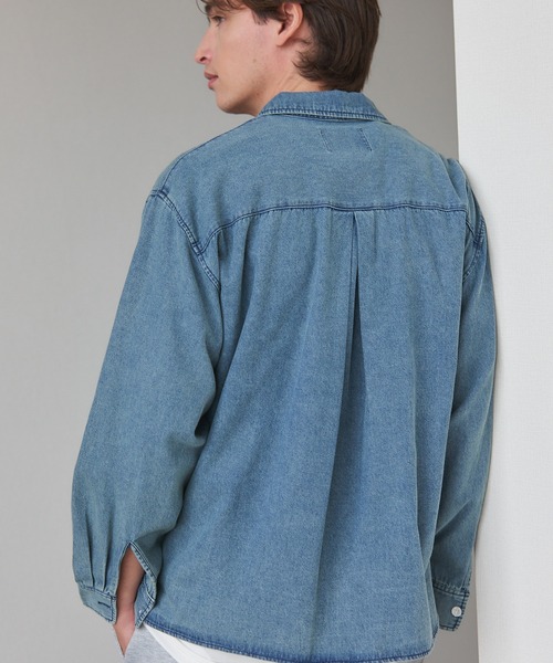 MAISON CLUB(メゾンクラブ)の「【MAISON CLUB】Denim Shirt KKP / デニムシャツ(シャツ/ブラウス・メンズ・ブラック/ネイビー・L/M)」の19枚目の写真