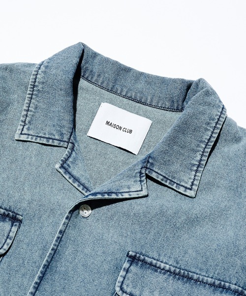 MAISON CLUB(メゾンクラブ)の「【MAISON CLUB】Denim Shirt KKP / デニムシャツ(シャツ/ブラウス・メンズ・ブラック/ネイビー・L/M)」の7枚目の写真