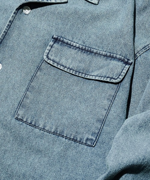 MAISON CLUB(メゾンクラブ)の「【MAISON CLUB】Denim Shirt KKP / デニムシャツ(シャツ/ブラウス・メンズ・ブラック/ネイビー・L/M)」の8枚目の写真
