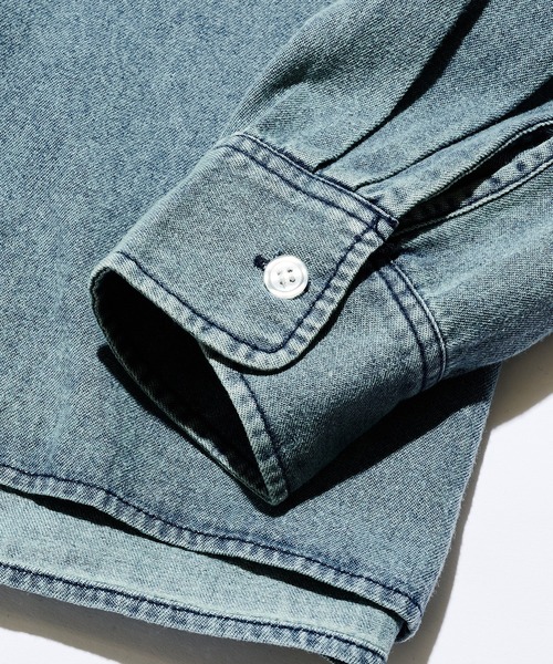MAISON CLUB(メゾンクラブ)の「【MAISON CLUB】Denim Shirt KKP / デニムシャツ(シャツ/ブラウス・メンズ・ブラック/ネイビー・L/M)」の9枚目の写真