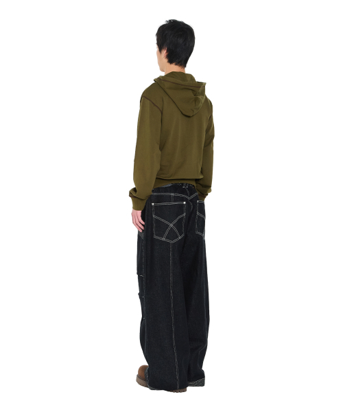 AAKAM（アーカム）の「Knee Pin-Tuck Stitched Denim Pants (Black)（デニムパンツ・レディース・その他・1/2）」の12枚目の写真