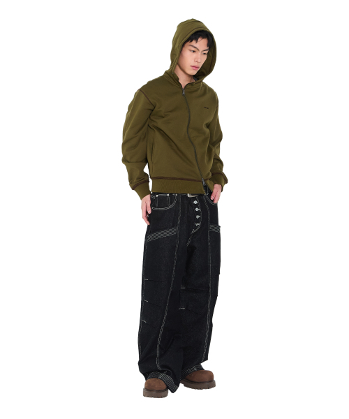AAKAM（アーカム）の「Knee Pin-Tuck Stitched Denim Pants (Black)（デニムパンツ・レディース・その他・1/2）」の16枚目の写真
