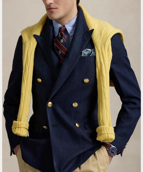 セール】Polo テーラード リネン ドビー ジャケット（テーラード