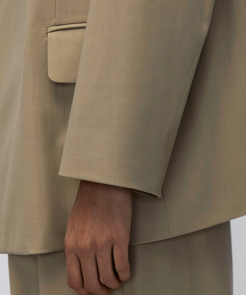 BACCA（バッカ）の「ウールドスキン アンボタンシングルジャケット（テーラードジャケット・レディース・ベージュ/ネイビー・34/36）」の9枚目の写真