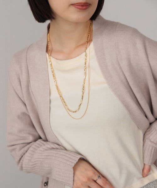 Bou Jeloud(ブージュルード)の「2連メタルビーズネックレス(ネックレス・レディース・ゴールド/シルバー・ONESIZE)」の11枚目の写真
