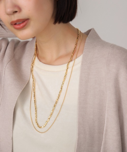 Bou Jeloud(ブージュルード)の「2連メタルビーズネックレス(ネックレス・レディース・ゴールド/シルバー・ONESIZE)」の13枚目の写真