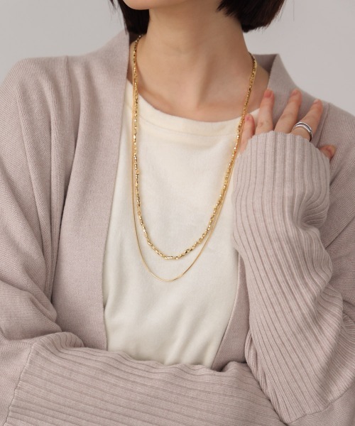 Bou Jeloud(ブージュルード)の「2連メタルビーズネックレス(ネックレス・レディース・ゴールド/シルバー・ONESIZE)」の16枚目の写真
