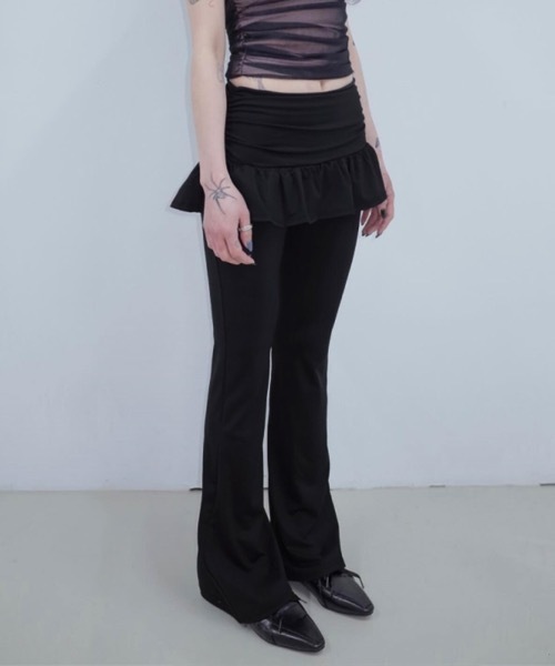 Riff(リフ)の「レイヤードスカートパンツ(その他パンツ・レディース・グレー/ブラック・FREE)」の10枚目の写真