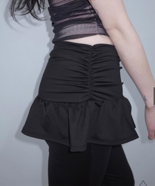Riff(リフ)の「レイヤードスカートパンツ(その他パンツ・レディース・グレー/ブラック・FREE)」の11枚目の写真