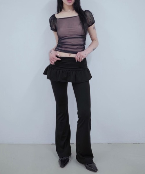 Riff(リフ)の「レイヤードスカートパンツ(その他パンツ・レディース・グレー/ブラック・FREE)」の12枚目の写真