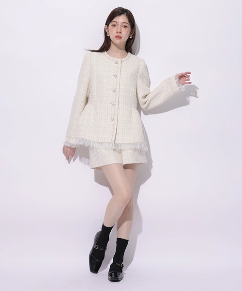 Rirandture（リランドチュール）の「ツィードハイウエストショートパンツ（その他パンツ・レディース・オフホワイト・0/1/2）」の3枚目の写真