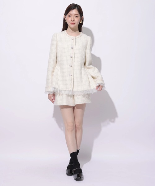 ツィードハイウエストショートパンツ（その他パンツ）｜Rirandture（リ