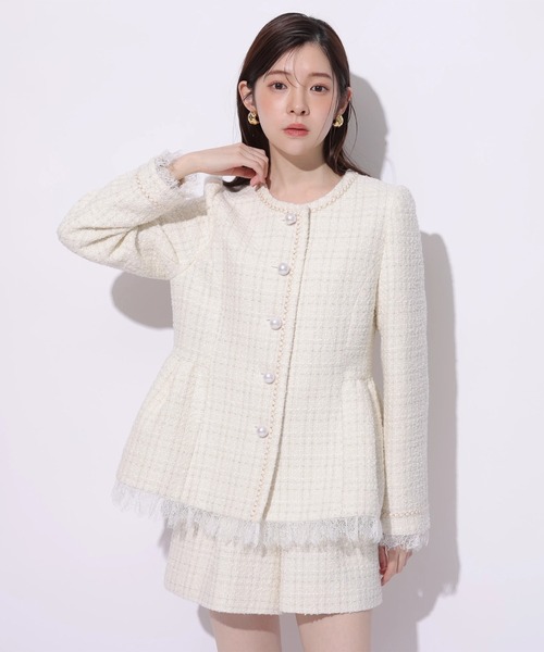 Rirandture（リランドチュール）の「ツィードハイウエストショートパンツ（その他パンツ・レディース・オフホワイト・0/1/2）」の6枚目の写真