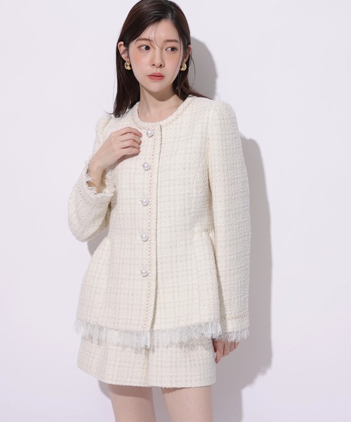 Rirandture（リランドチュール）の「ツィードハイウエストショートパンツ（その他パンツ・レディース・オフホワイト・0/1/2）」の7枚目の写真