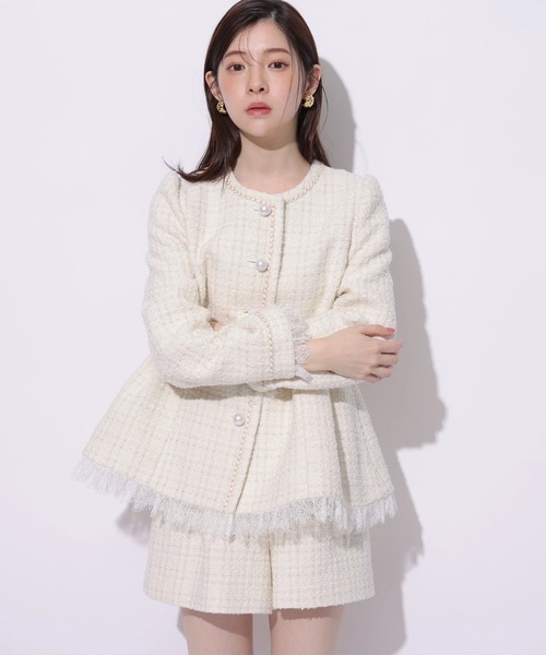 Rirandture（リランドチュール）の「ツィードハイウエストショートパンツ（その他パンツ・レディース・オフホワイト・0/1/2）」の8枚目の写真