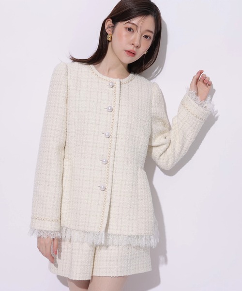 Rirandture（リランドチュール）の「ツィードハイウエストショートパンツ（その他パンツ・レディース・オフホワイト・0/1/2）」の12枚目の写真