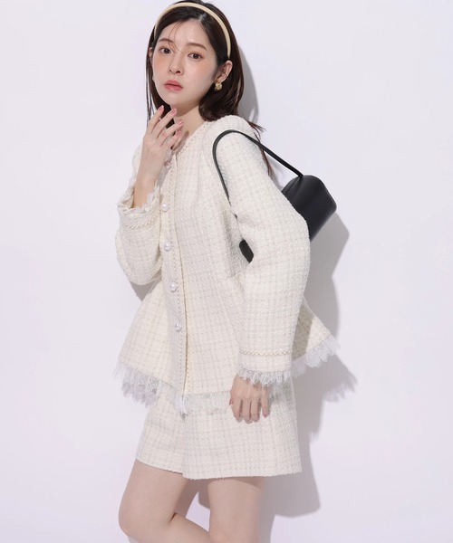 ツィードハイウエストショートパンツ（その他パンツ）｜Rirandture（リ