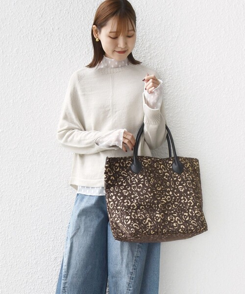 SHIPS(シップス)の「【WEB限定】ジャカード トート バッグ(トートバッグ・レディース・ネイビー/ブラウン/ブラック・ONE SIZE)」の18枚目の写真