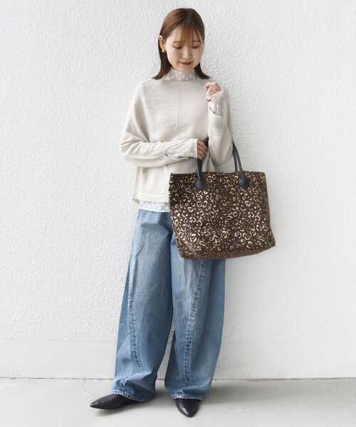 SHIPS(シップス)の「【WEB限定】ジャカード トート バッグ(トートバッグ・レディース・ネイビー/ブラウン/ブラック・ONE SIZE)」の17枚目の写真