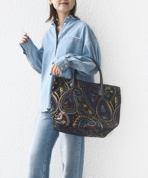 SHIPS(シップス)の「【WEB限定】ジャカード トート バッグ(トートバッグ・レディース・ネイビー/ブラウン/ブラック・ONE SIZE)」の13枚目の写真