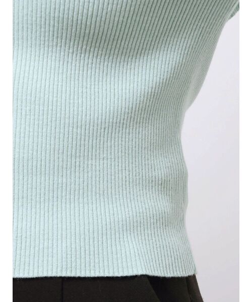 MERCURYDUO（マーキュリーデュオ）の「編み変化ラッフルコンパクト（ニット/セーター・レディース・アイボリー/チャコールグレー/ブラック/ミント/ベージュ・FREE）」の19枚目の写真