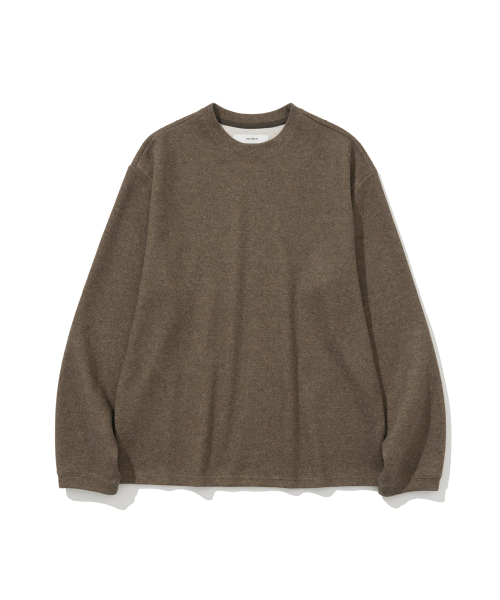 LAB12(ラボ12)の「エッセンシャルニットTシャツ(ブラウン)(Tシャツ/カットソー・メンズ・その他・MEDIUM/SMALL)」の1枚目の写真