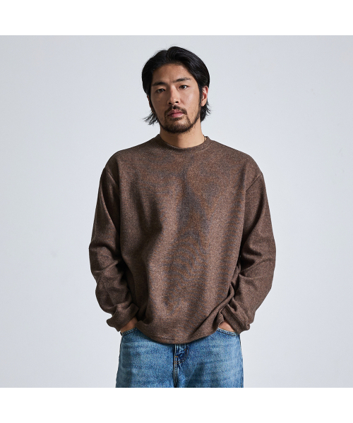 LAB12(ラボ12)の「エッセンシャルニットTシャツ(ブラウン)(Tシャツ/カットソー・メンズ・その他・MEDIUM/SMALL)」の2枚目の写真