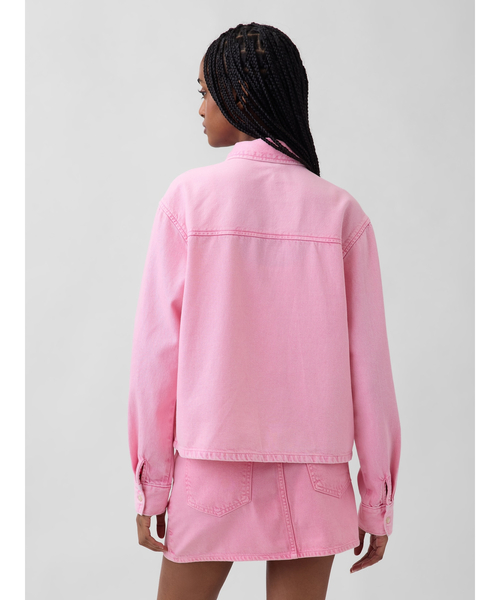 GAP(ギャップ)の「ウルトラソフトデニム GAPロゴシャツ(シャツ/ブラウス・レディース・ピンク・M/S/XXS/L/XS)」の4枚目の写真