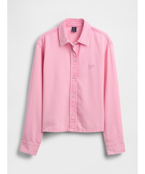 GAP(ギャップ)の「ウルトラソフトデニム GAPロゴシャツ(シャツ/ブラウス・レディース・ピンク・M/S/XXS/L/XS)」の3枚目の写真