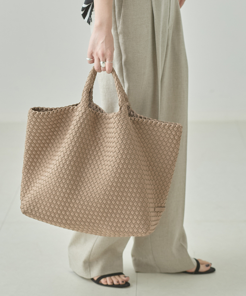 journal standard L'essage(ジャーナルスタンダードレサージュ)の「《追加》【NAGHEDI/ナゲディ】ST BARTHES LARGE TOTE:トートバッグ(トートバッグ・レディース・ベージュ・FREE)」の1枚目の写真