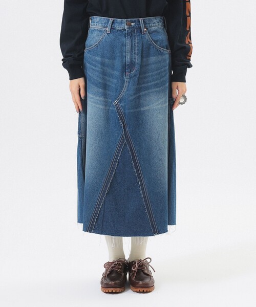 BEAMS BOY（ビームスボーイ）の「【別注】BIGMAC / リペア スカート（デニムスカート・レディース・インディゴブルー/その他4・SMALL/MEDIUM）」の15枚目の写真