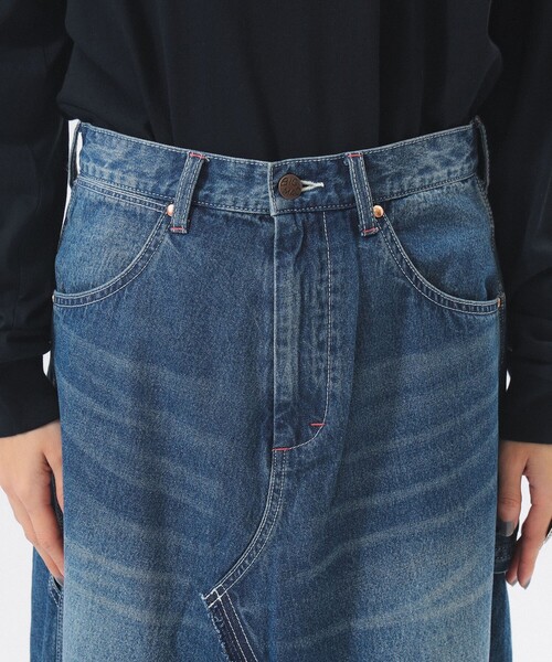 BEAMS BOY（ビームスボーイ）の「【別注】BIGMAC / リペア スカート（デニムスカート・レディース・インディゴブルー/その他4・SMALL/MEDIUM）」の18枚目の写真