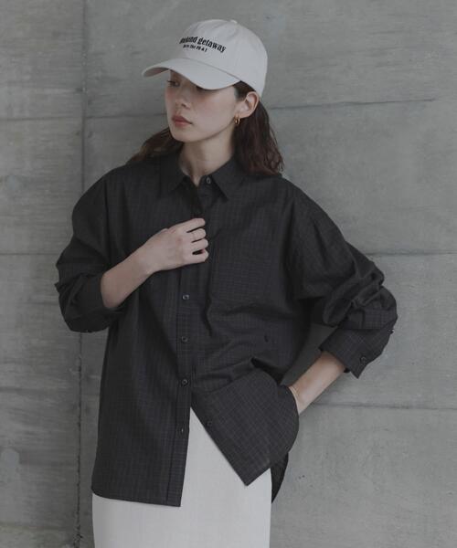 URBAN RESEARCH Sonny Label(アーバンリサーチサニーレーベル)の「ドビーチェックアシメシャツ(シャツ/ブラウス・レディース・ブラウン/ブルー/ベージュ・FREE)」の5枚目の写真