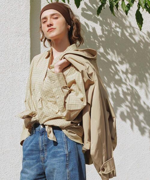 URBAN RESEARCH Sonny Label(アーバンリサーチサニーレーベル)の「ドビーチェックアシメシャツ(シャツ/ブラウス・レディース・ブラウン/ブルー/ベージュ・FREE)」の9枚目の写真