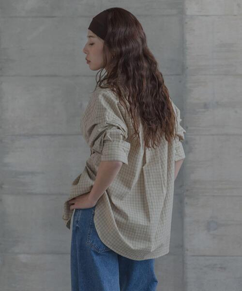 URBAN RESEARCH Sonny Label(アーバンリサーチサニーレーベル)の「ドビーチェックアシメシャツ(シャツ/ブラウス・レディース・ブラウン/ブルー/ベージュ・FREE)」の13枚目の写真
