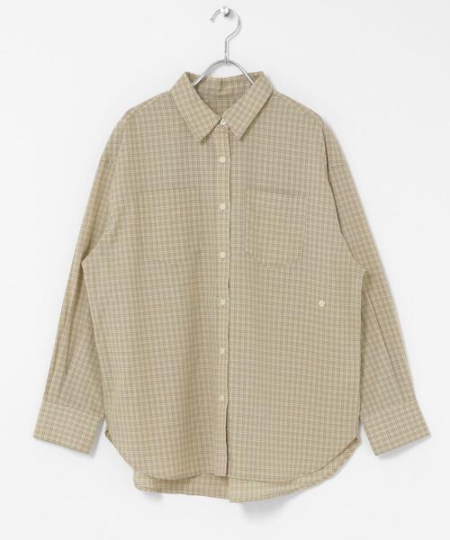 URBAN RESEARCH Sonny Label(アーバンリサーチサニーレーベル)の「ドビーチェックアシメシャツ(シャツ/ブラウス・レディース・ブラウン/ブルー/ベージュ・FREE)」の16枚目の写真