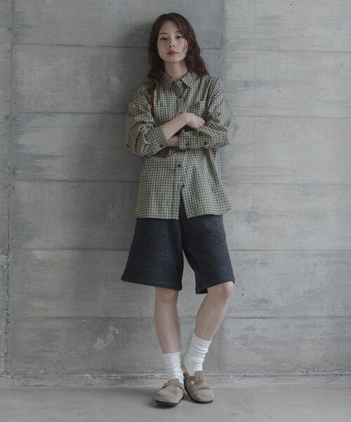 URBAN RESEARCH Sonny Label(アーバンリサーチサニーレーベル)の「ドビーチェックアシメシャツ(シャツ/ブラウス・レディース・ブラウン/ブルー/ベージュ・FREE)」の7枚目の写真