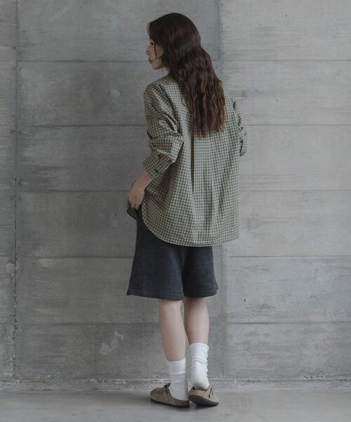URBAN RESEARCH Sonny Label(アーバンリサーチサニーレーベル)の「ドビーチェックアシメシャツ(シャツ/ブラウス・レディース・ブラウン/ブルー/ベージュ・FREE)」の8枚目の写真