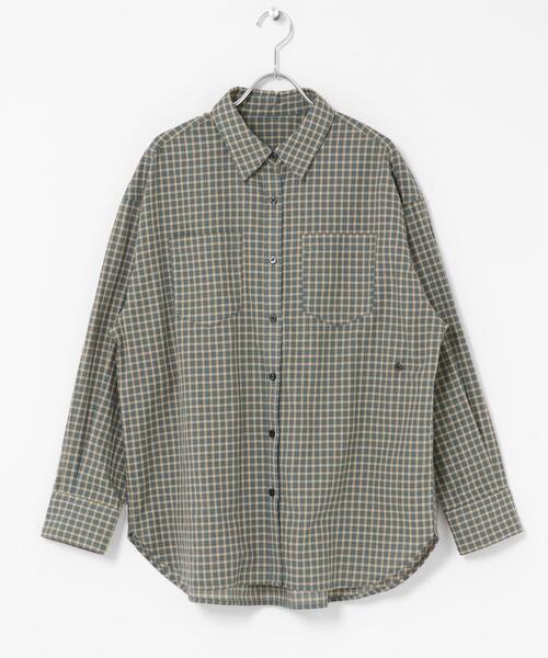 URBAN RESEARCH Sonny Label(アーバンリサーチサニーレーベル)の「ドビーチェックアシメシャツ(シャツ/ブラウス・レディース・ブラウン/ブルー/ベージュ・FREE)」の9枚目の写真