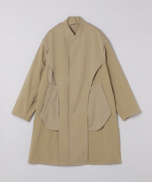 City Ambient Products（シティアンビエントプロダクツ）の「City Ambient Products: リラックス ステンカラー コート（ステンカラーコート・メンズ・ベージュ/ネイビー・SMALL/MEDIUM/LARGE）」の21枚目の写真