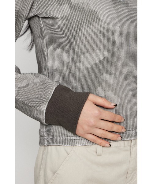 LAGUA GEM(ラグアジェム)の「CAMOUFLAGE CUT トップス(Tシャツ/カットソー・レディース・グレー/カーキ・FREE)」の14枚目の写真