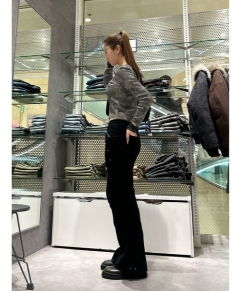 LAGUA GEM(ラグアジェム)の「CAMOUFLAGE CUT トップス(Tシャツ/カットソー・レディース・グレー/カーキ・FREE)」の18枚目の写真