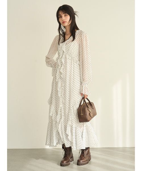 LILY BROWN(リリーブラウン)の「レースアップロングブーツ(ブーツ・レディース・ブラウン/ブラック・S/M/L)」の7枚目の写真